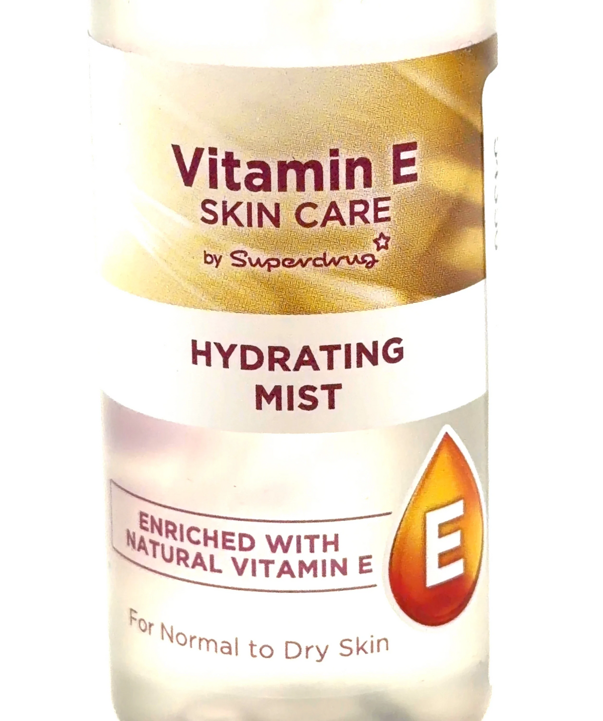 Superdrug Vitamin E Facial Mist 50ml, size 50ml — label