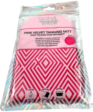 Skin Pink Velvet Tanning Mitt One size