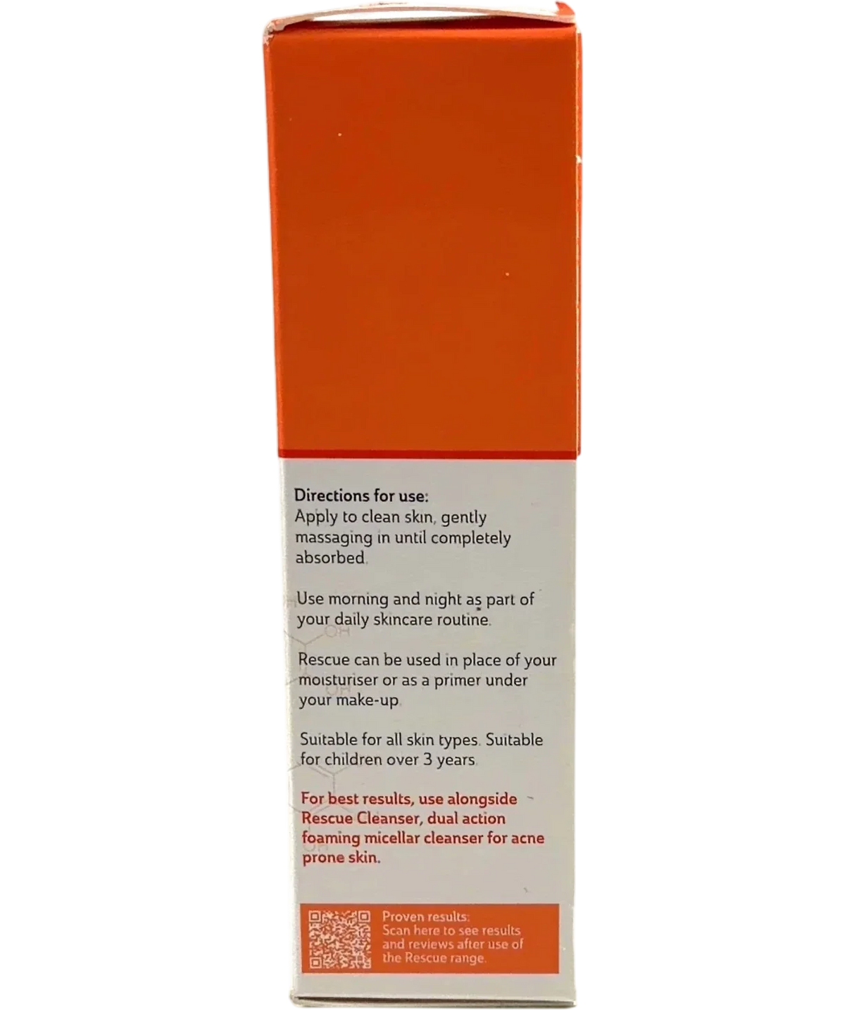 Science of Skin Rescue, size 30ml — back