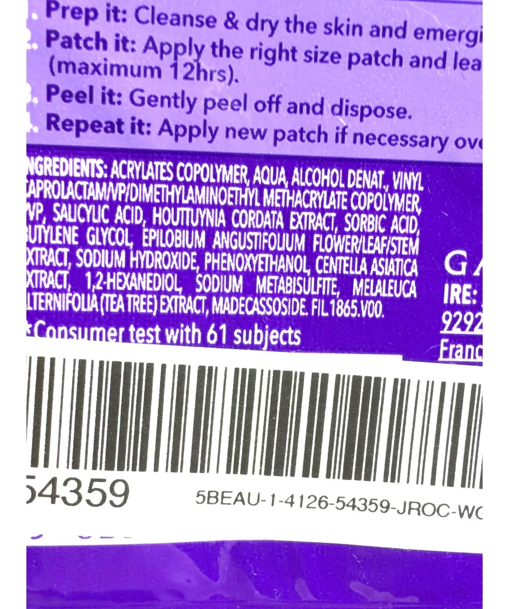 Purifide Fast Fix Power Patches for Emerging Spots, size X12 — fabric detail