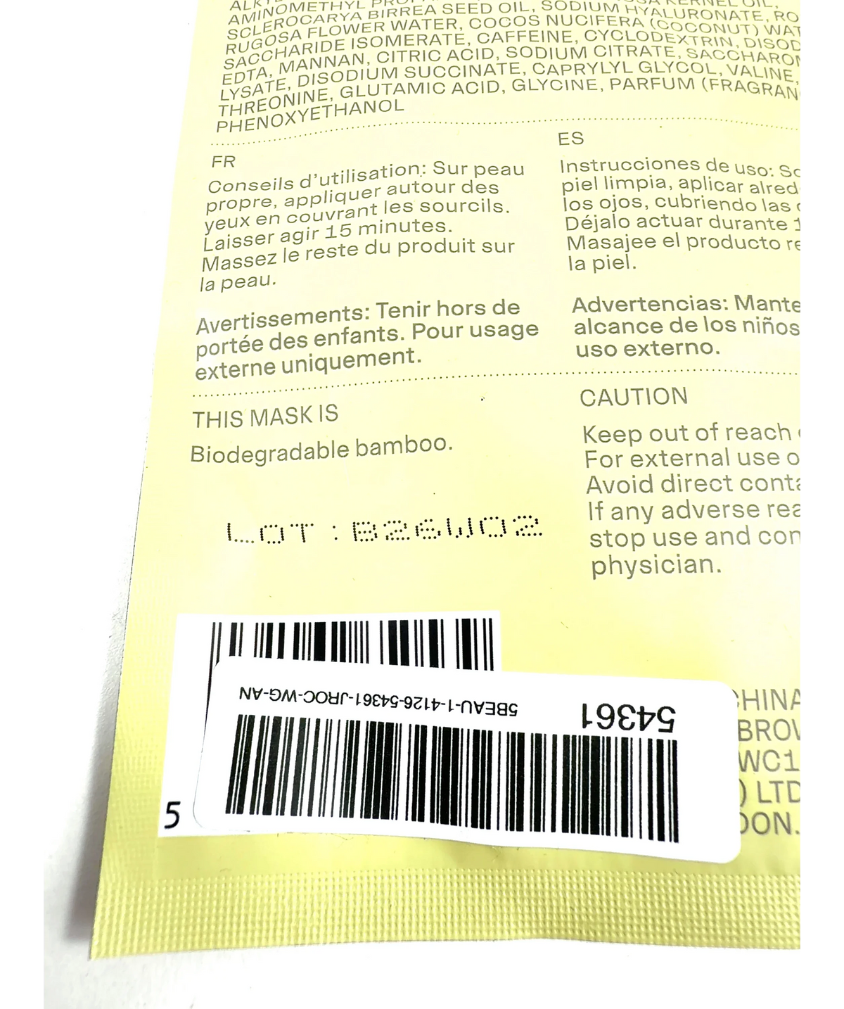 BBB Brow & Eye Mask, size 8.5g — detail