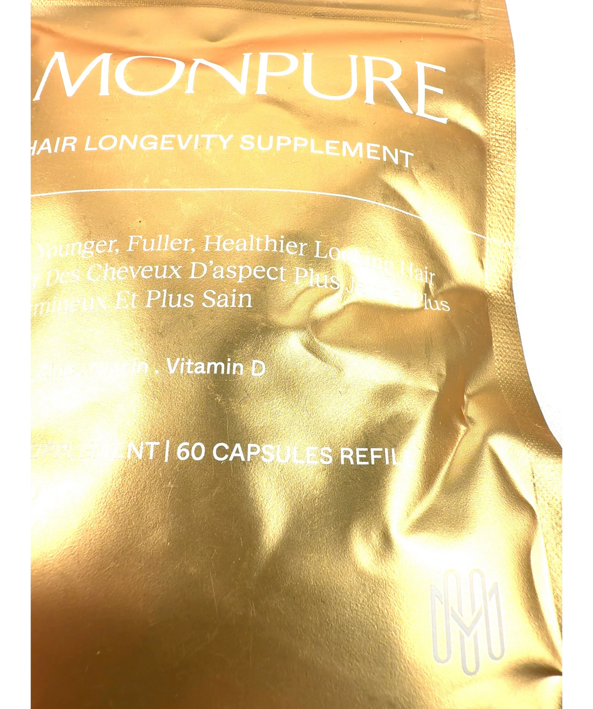 monpure Hair Longevity Supplement (60 Capsules Refill), size 60 capsules — care label