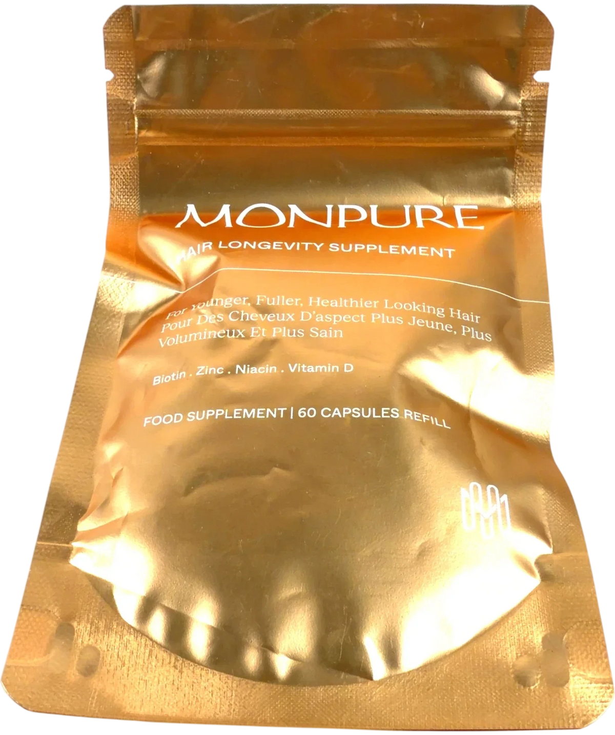 monpure Hair Longevity Supplement Refill, size X60 — front