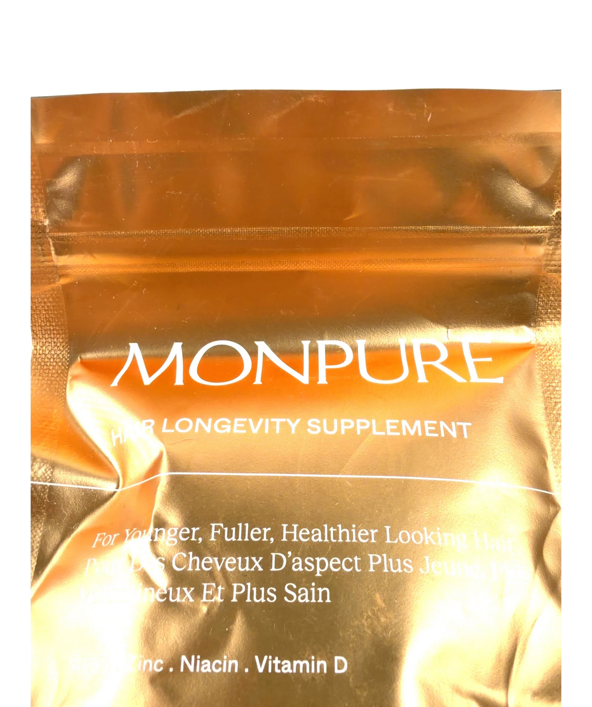 monpure Hair Longevity Supplement Refill, size X60 — label
