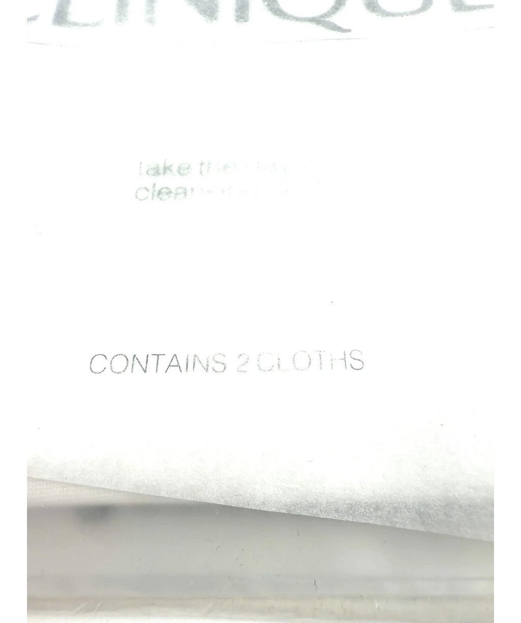 Clinique Take The Day Off Cleansing Cloth, size X2 — care label