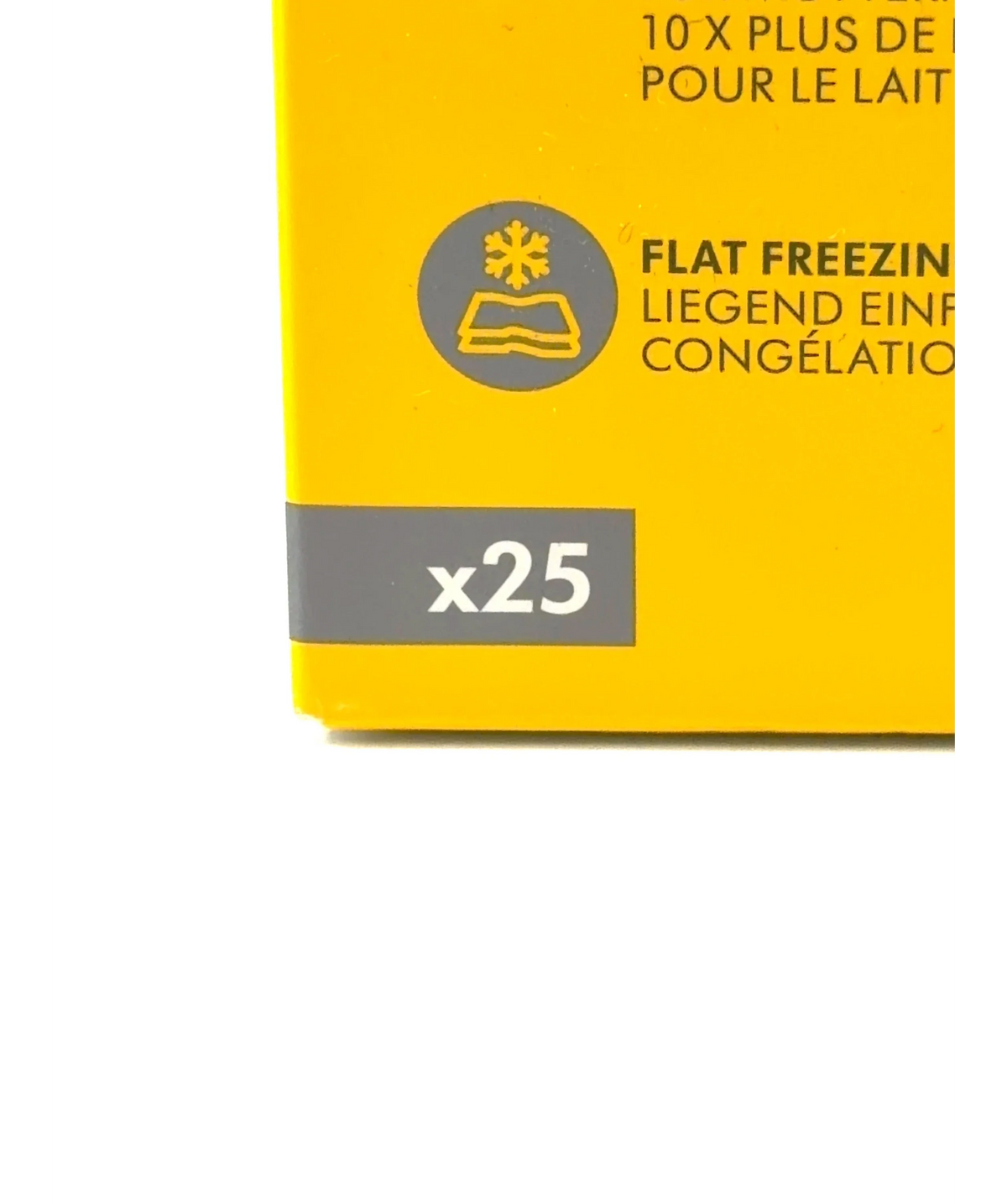 Medela Yellow Easy Pour Breast Milk Storage Bags — label