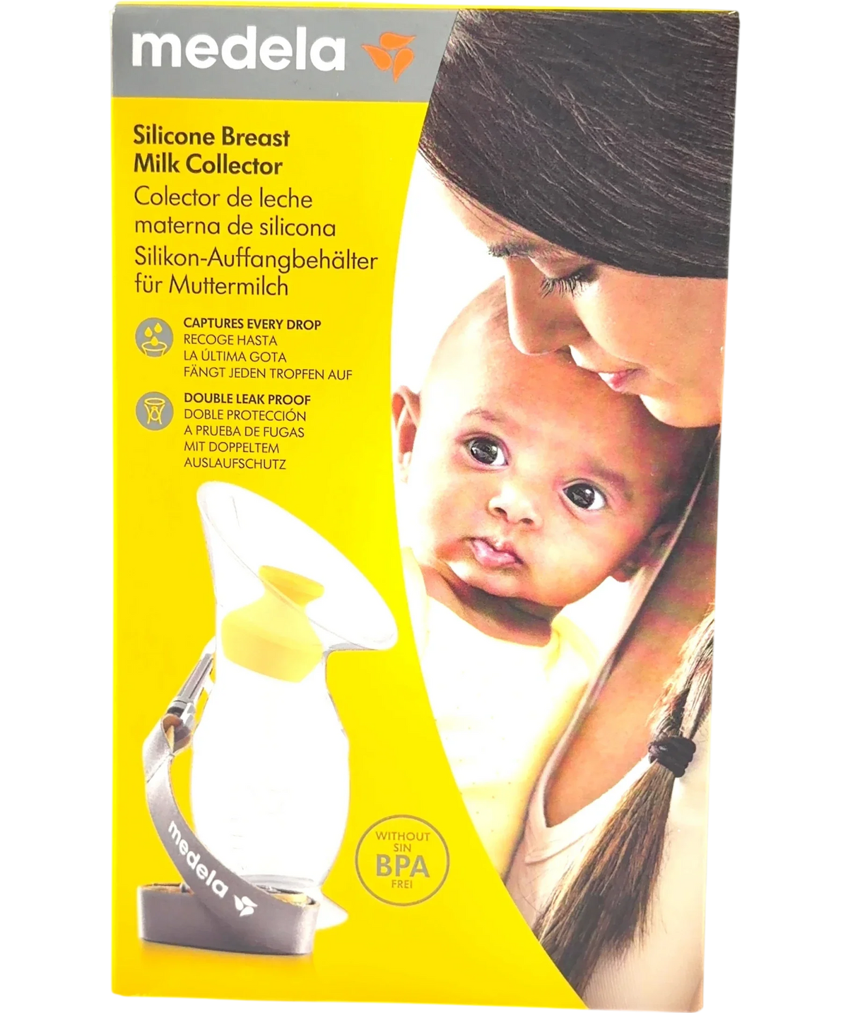 Medela White Silicone Breast Milk Collector — front