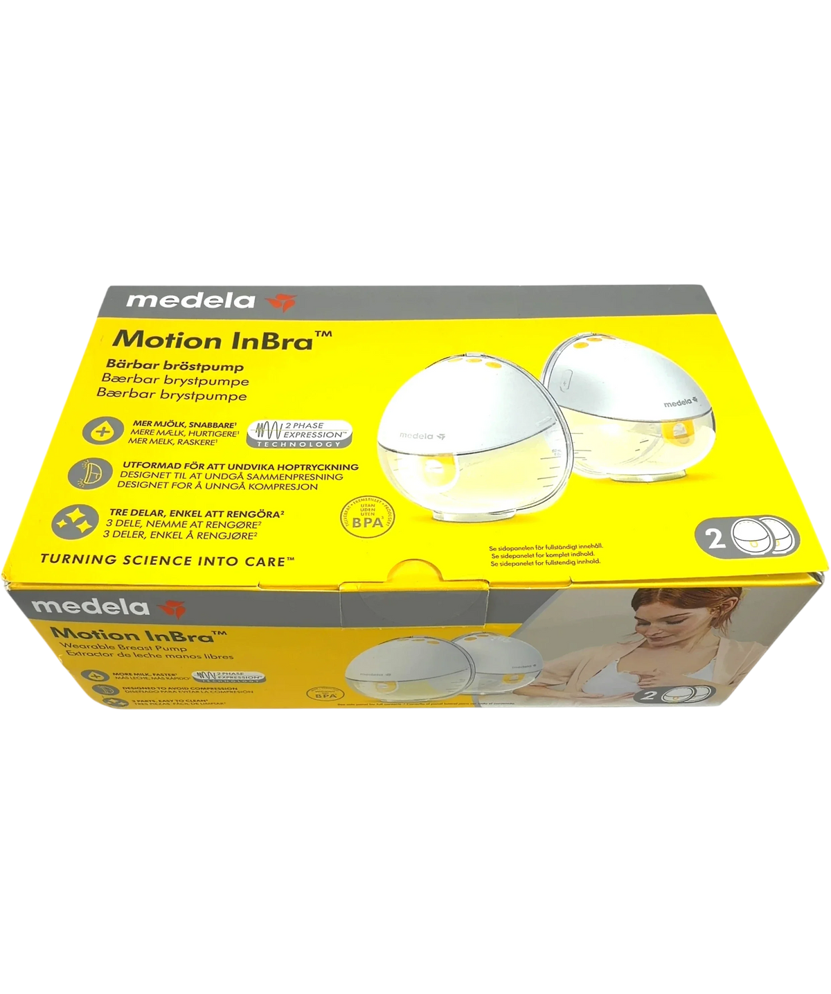 Medela White Motion InBra Double Electric Wearable Breast Pump — front
