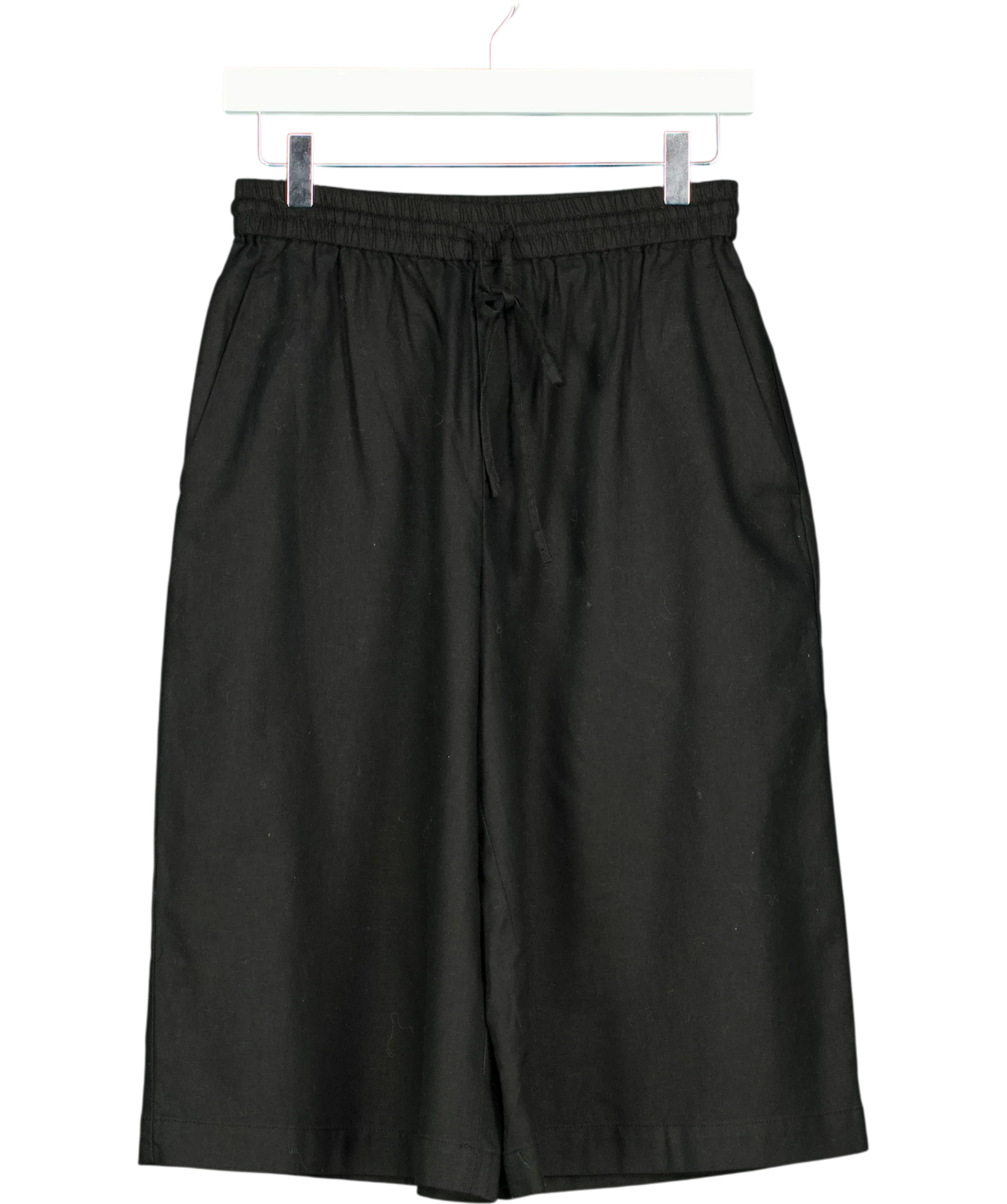 Comptoir des Cotonniers Black Women's Linen Blend Culottes, size UK XS — front