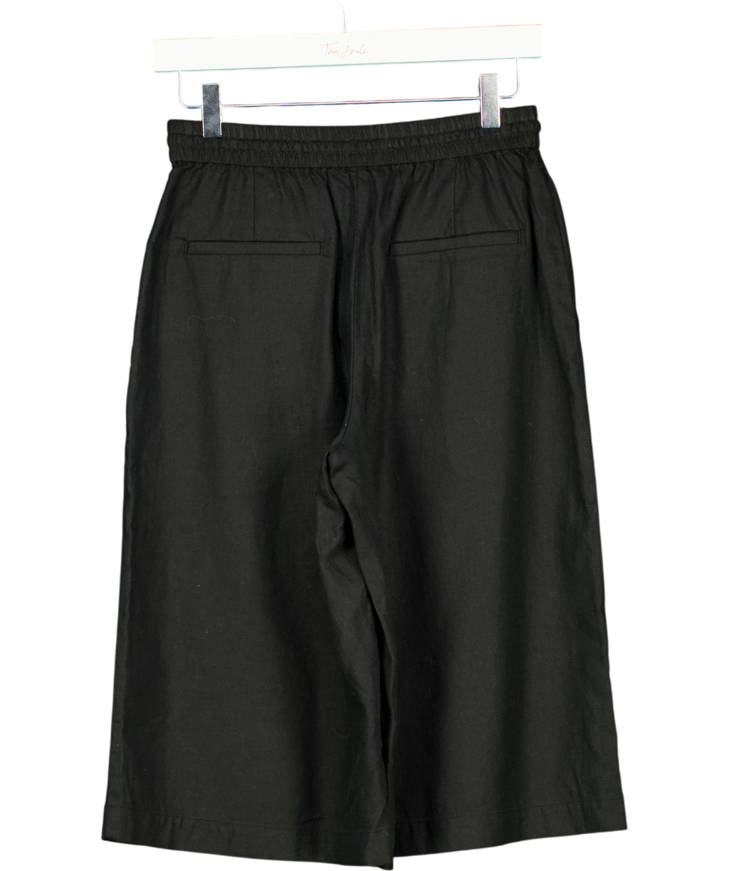 Comptoir des Cotonniers Black Women's Linen Blend Culottes, size UK XS — back