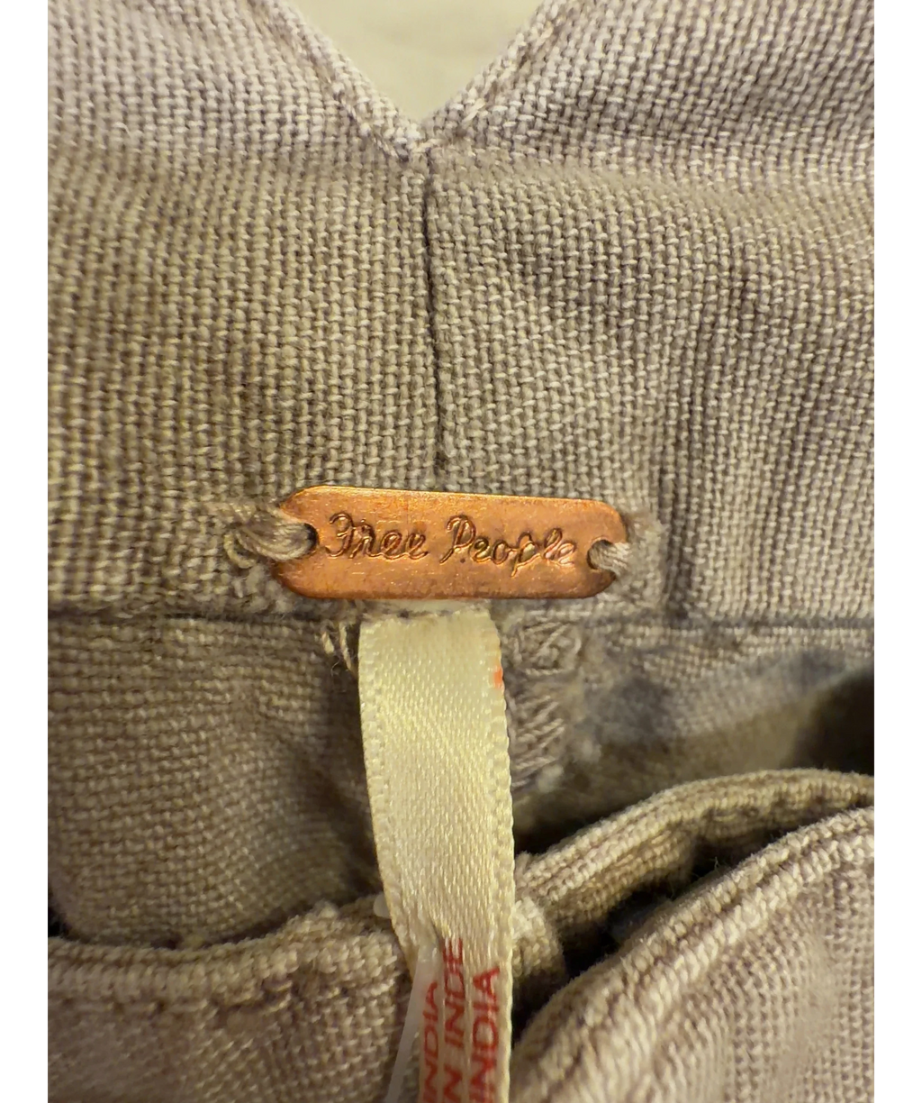 Free People Beige Sweet Talk Chino, size UK 4 — detail