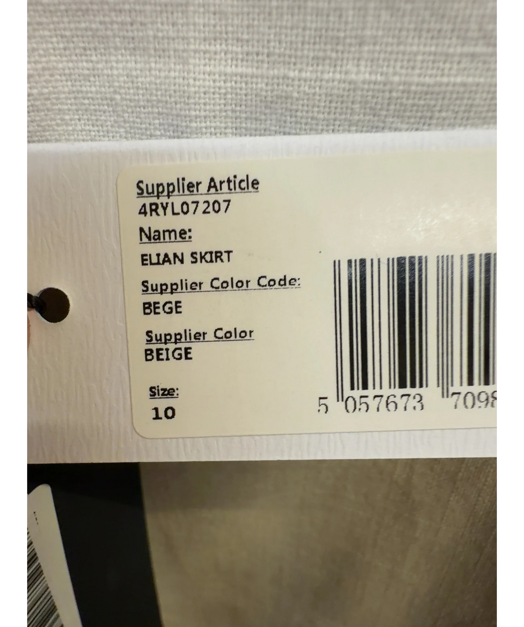 4th + Reckless Beige Elian, size UK 10 — care label