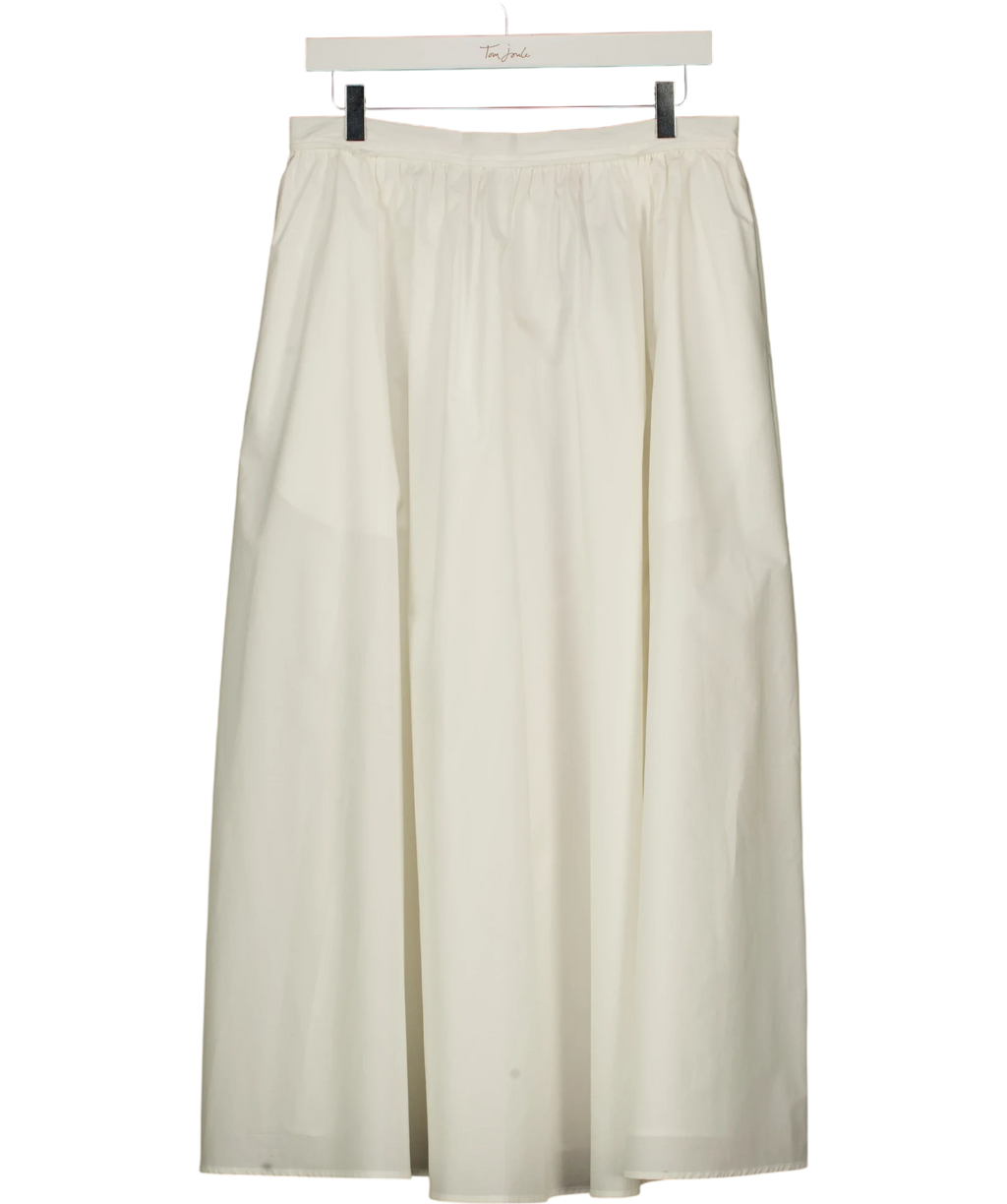 Kitri White Lucinda White Cotton Skirt, size UK 12 — front