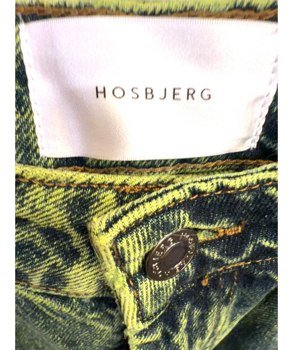 Hosbjerg Green LEAH ACID DENIM PANTS, size UK M — detail