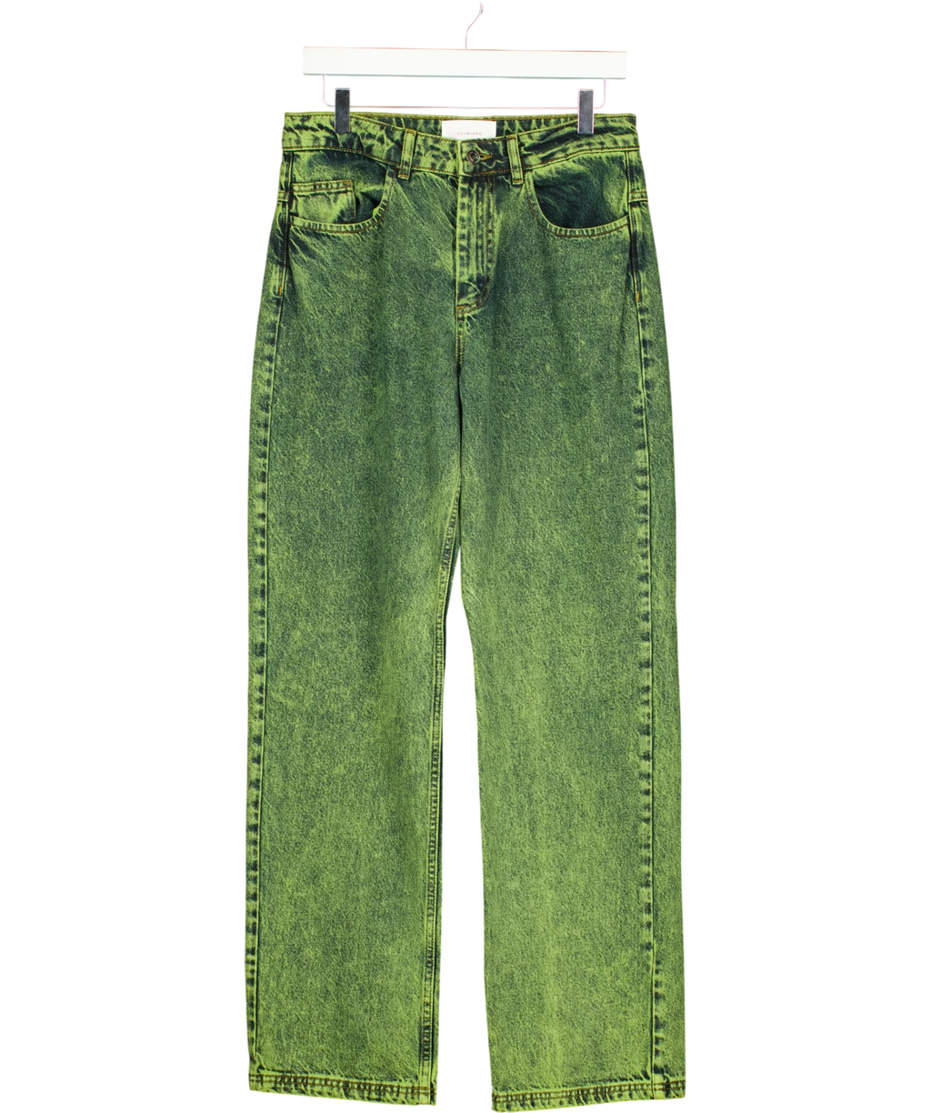 Hosbjerg Green LEAH ACID DENIM PANTS, size UK M — front