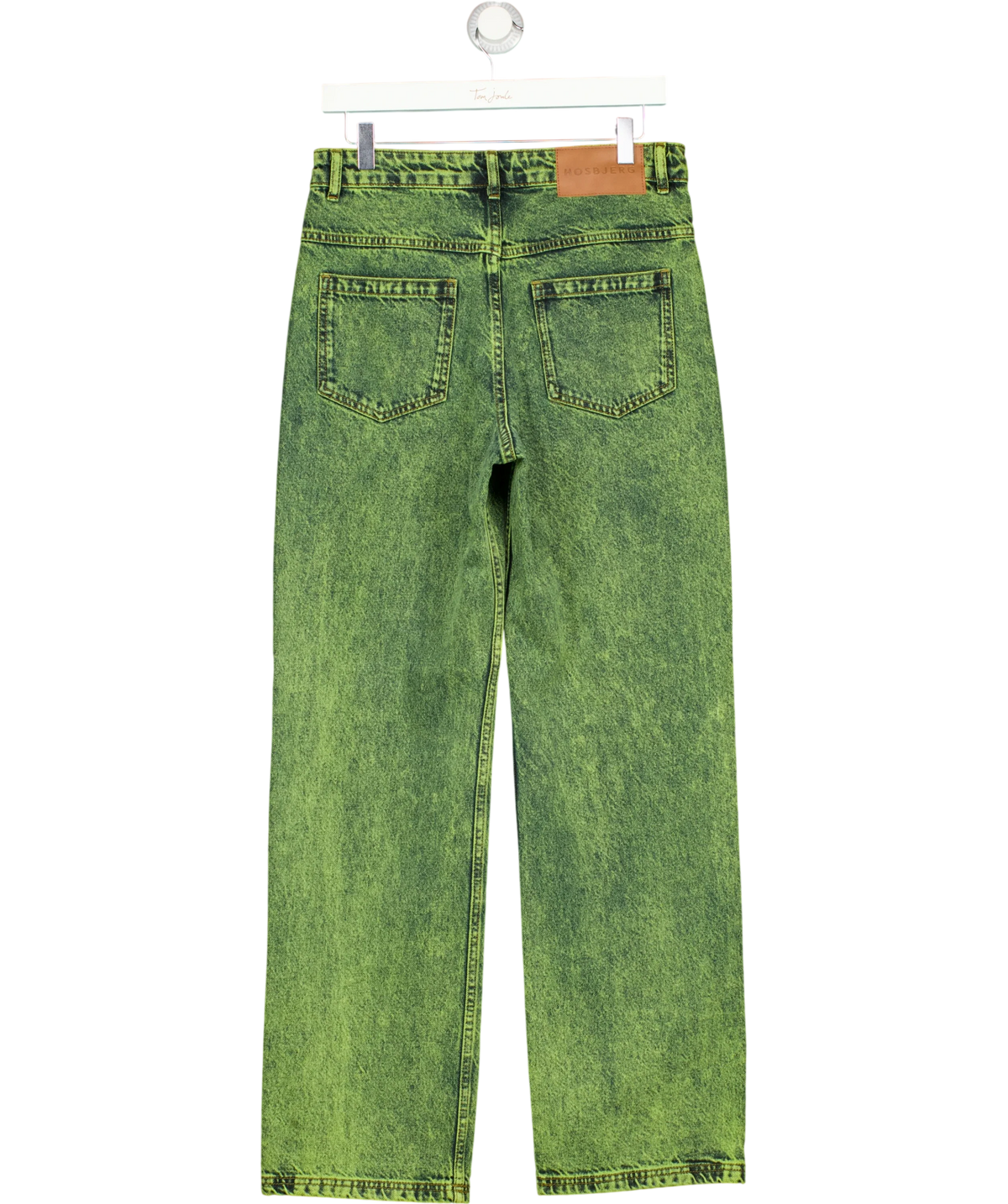 Hosbjerg Green LEAH ACID DENIM PANTS, size UK M — back