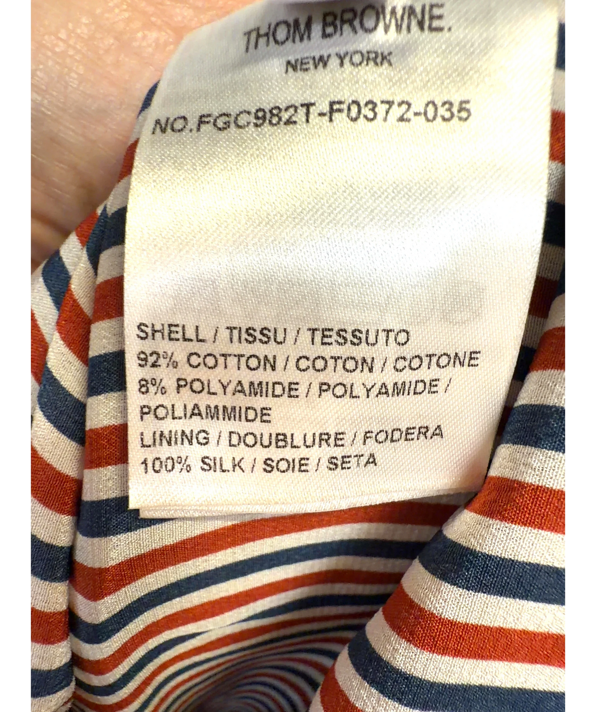 Thom Browne Blue Colour, size UK 8 — label