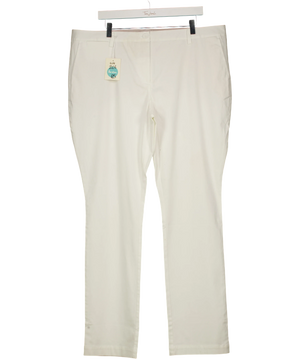 Boden White Denim Trousers UK 20 long