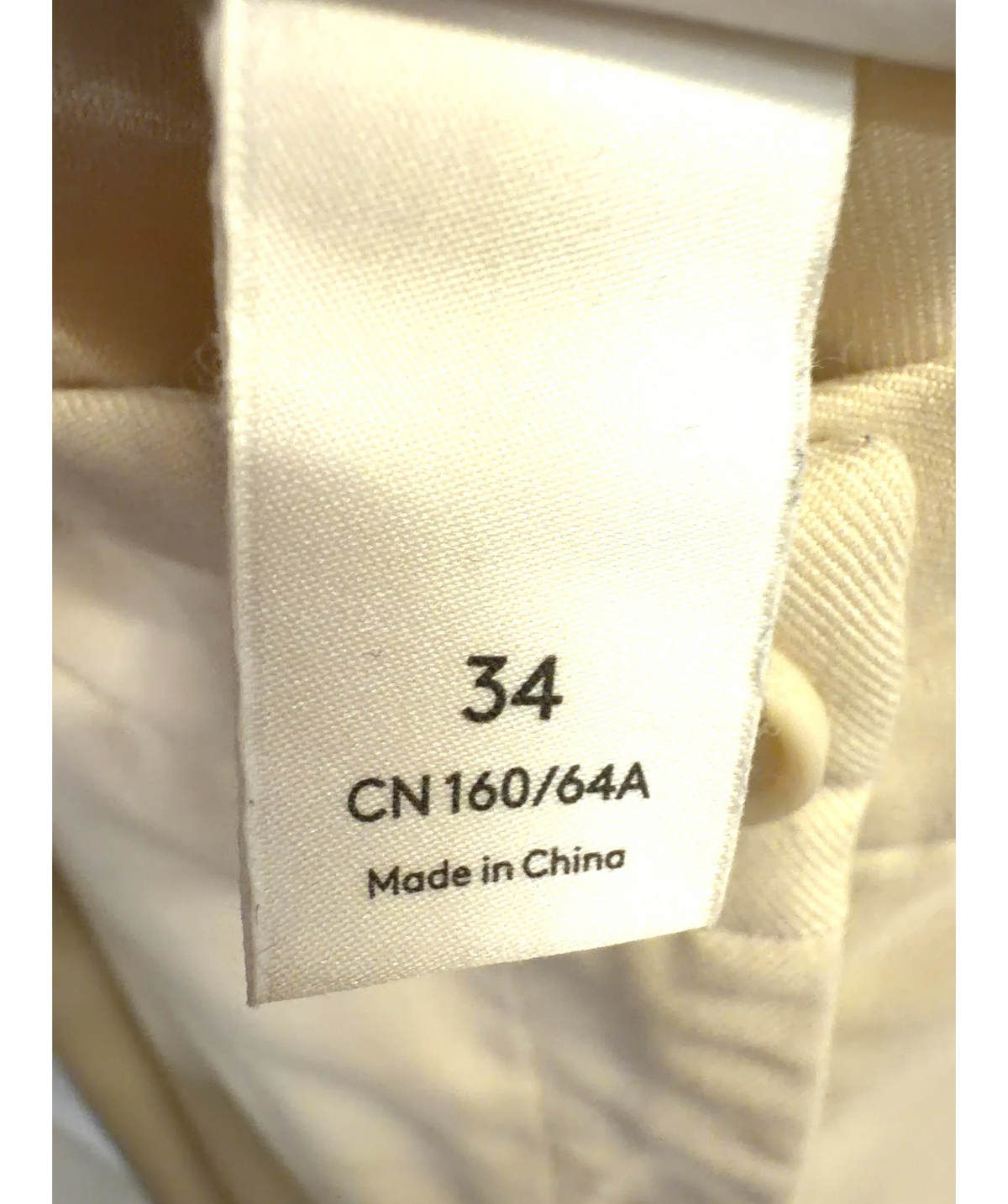 Monki Cream Colour, size UK 6 — care label