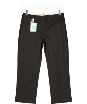 Boden Black Tapered Cropped Cigarette Crop Trouser UK 6 petite