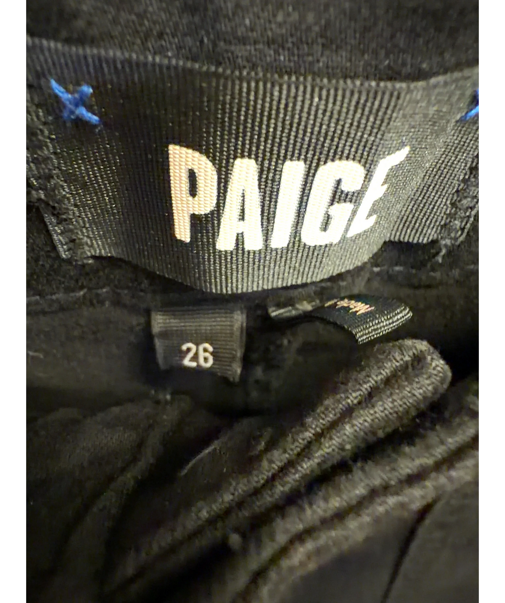 PAIGE Black Mayslie Straight Ankle / Straight Leg Jeans, size W26 — care label