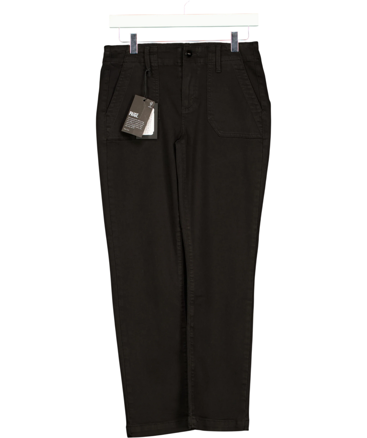 PAIGE Black Mayslie Straight Ankle / Straight Leg Jeans, size W26 — front