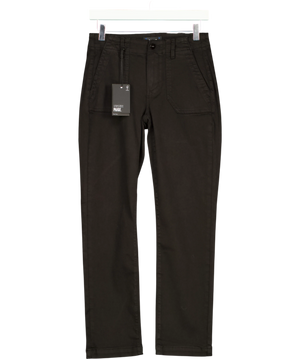 PAIGE Black Mid-Rise Straight Leg Jeans W25
