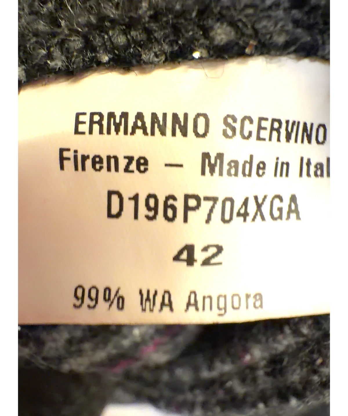 Ermanno Scervino Grey Colour, size UK 10 — care label