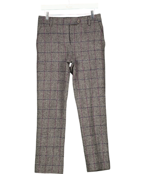 Ermanno Scervino Grey Glen Plaid Trousers UK 10