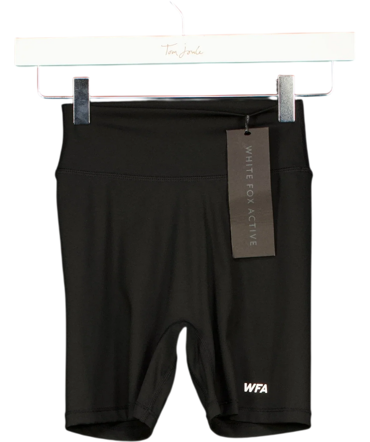 WHITE FOX Black Always a Winner High Waisted Short, size UK XS — front