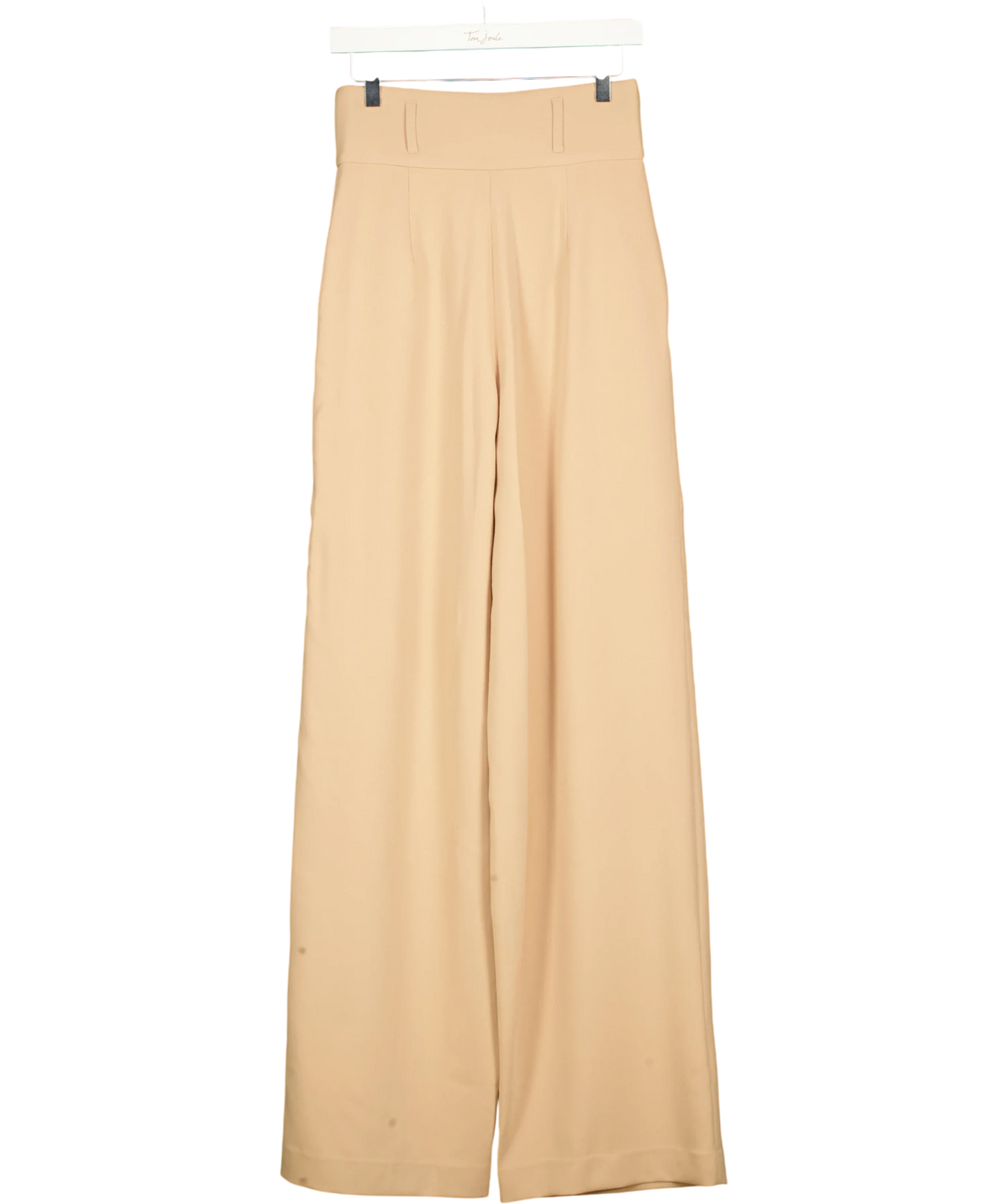 KAREN MILLEN camel Tall Compact Stretch Essential Tailored High Waist Wide Leg, size UK 6 — back