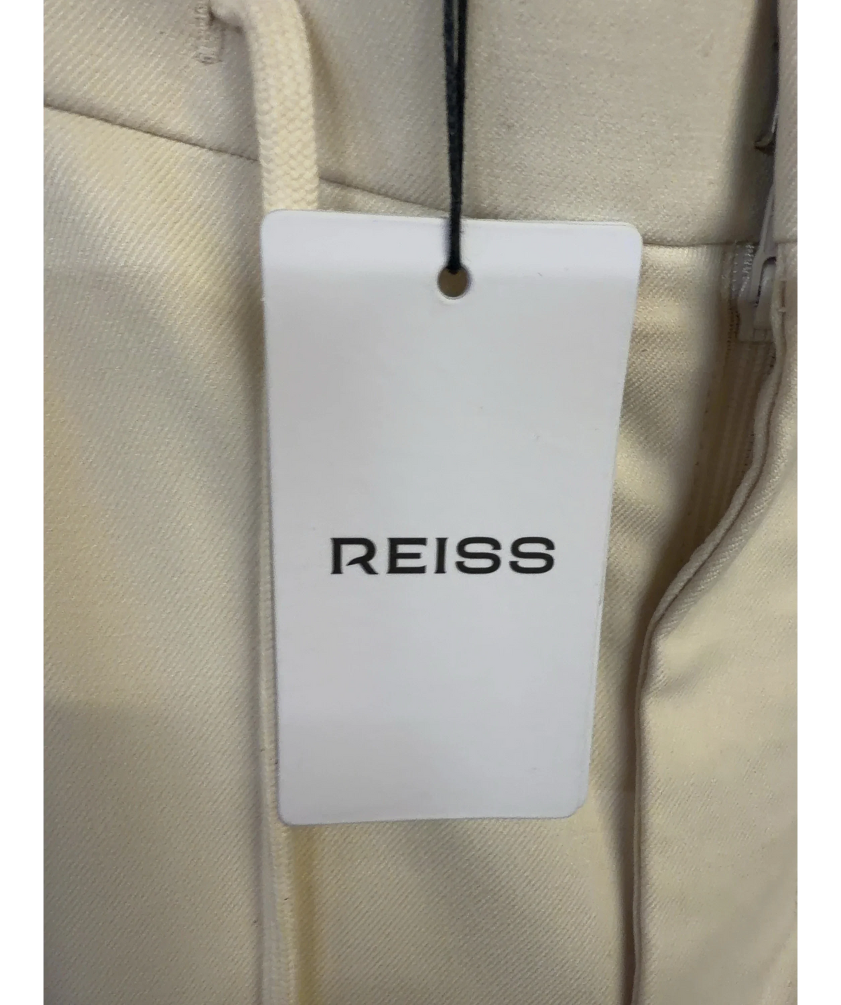 REISS ecru ARDEN-RELAXED TWILL TROUS ECRU, size W30 — detail