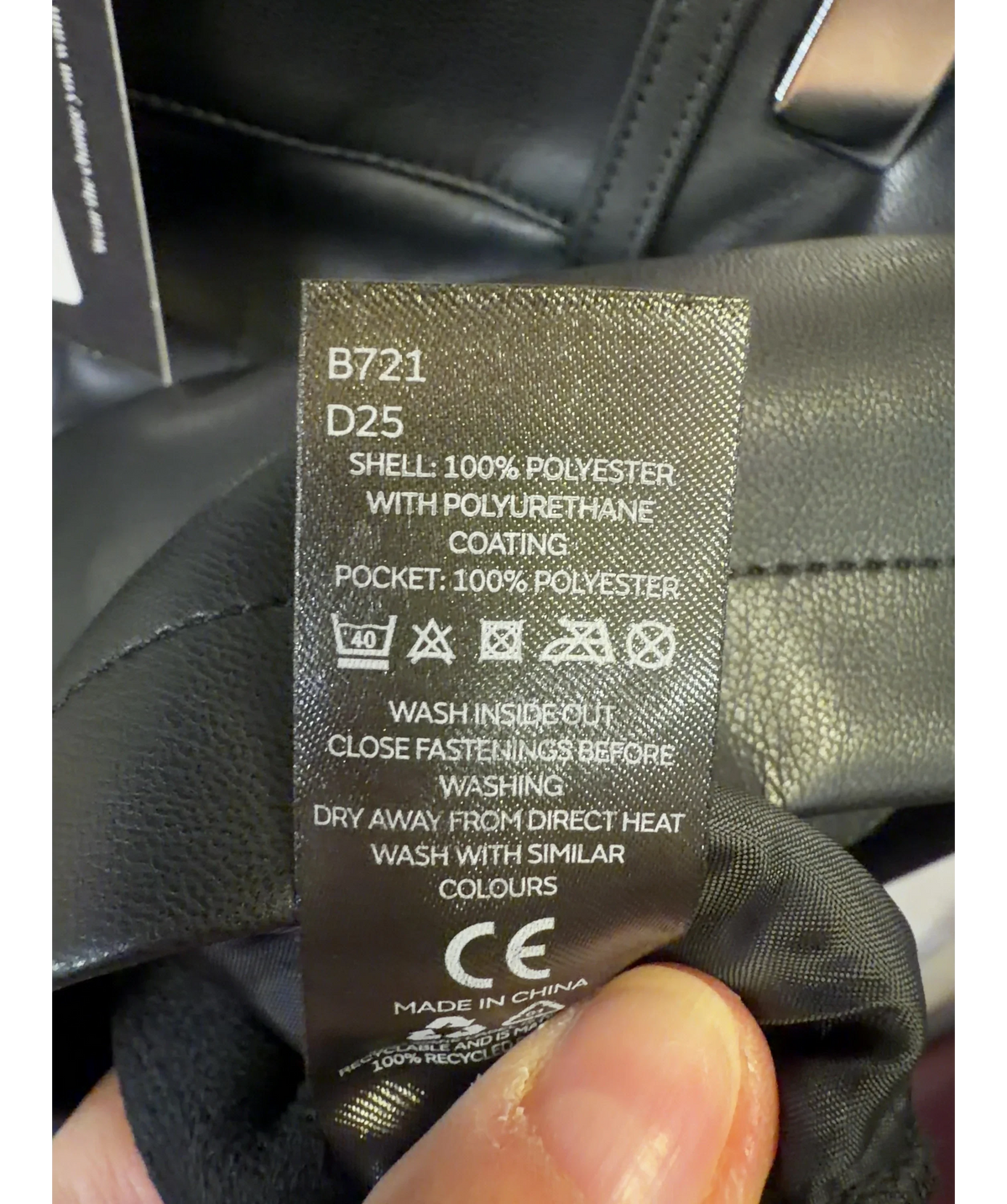 By Very Black Colour, size UK 8 — care label