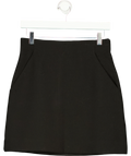 & OTHER STORIES Black Atelier Mini Skirt, size UK 8 — front