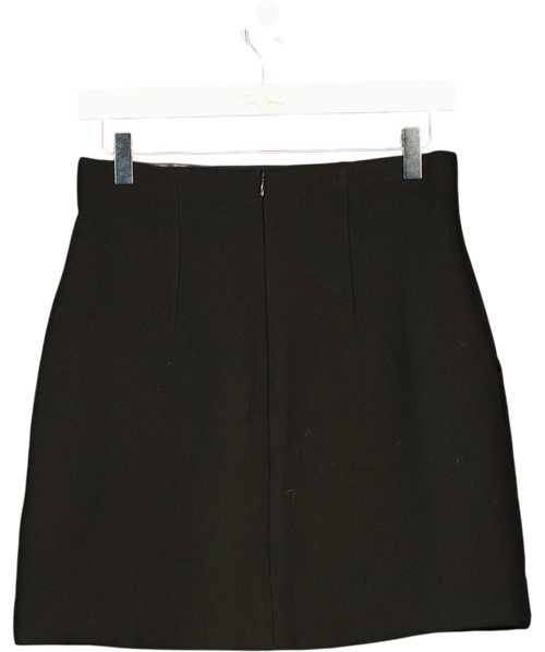 & OTHER STORIES Black Atelier Mini Skirt, size UK 8 — back