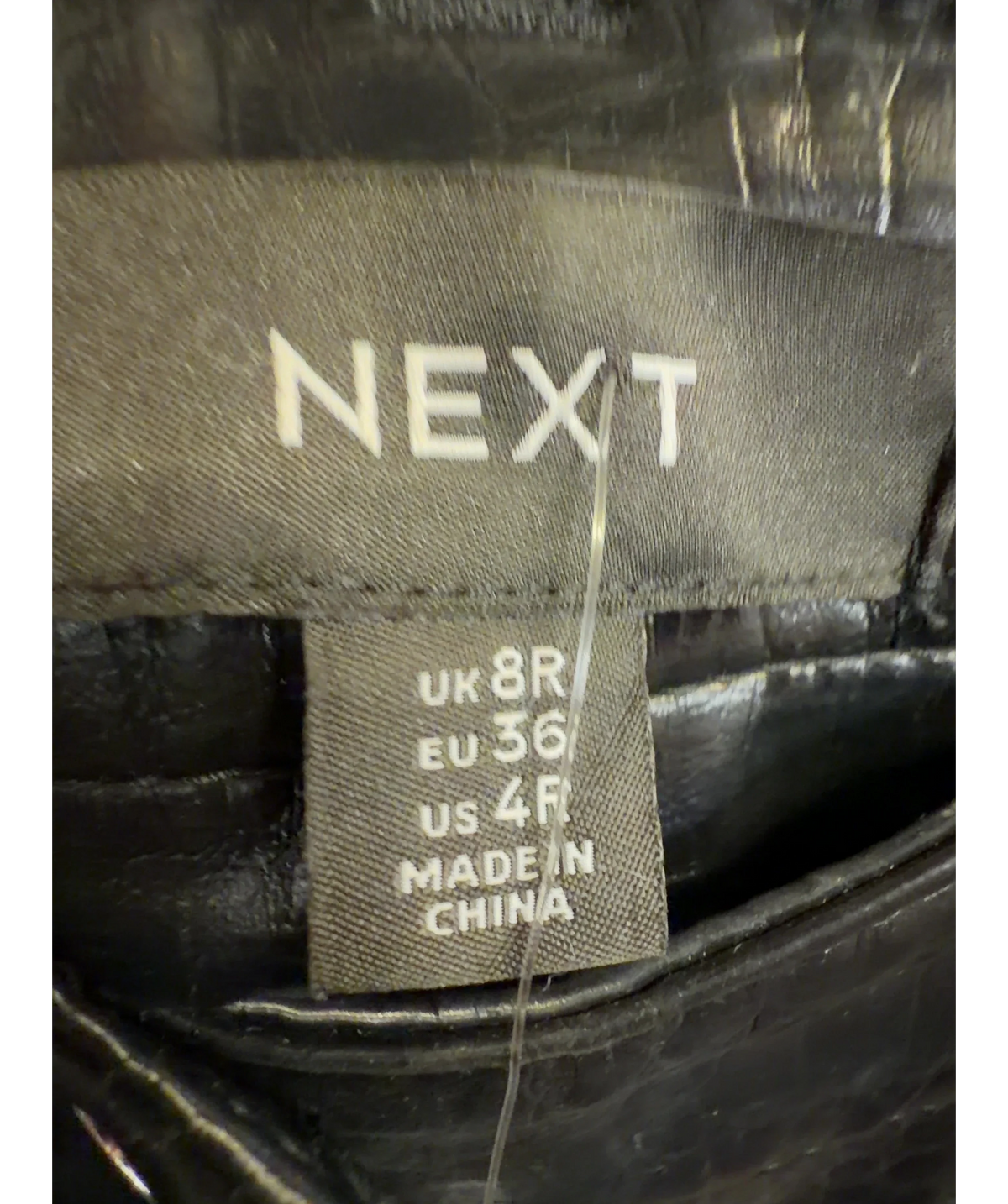 Next Black Colour, size UK 8 — detail