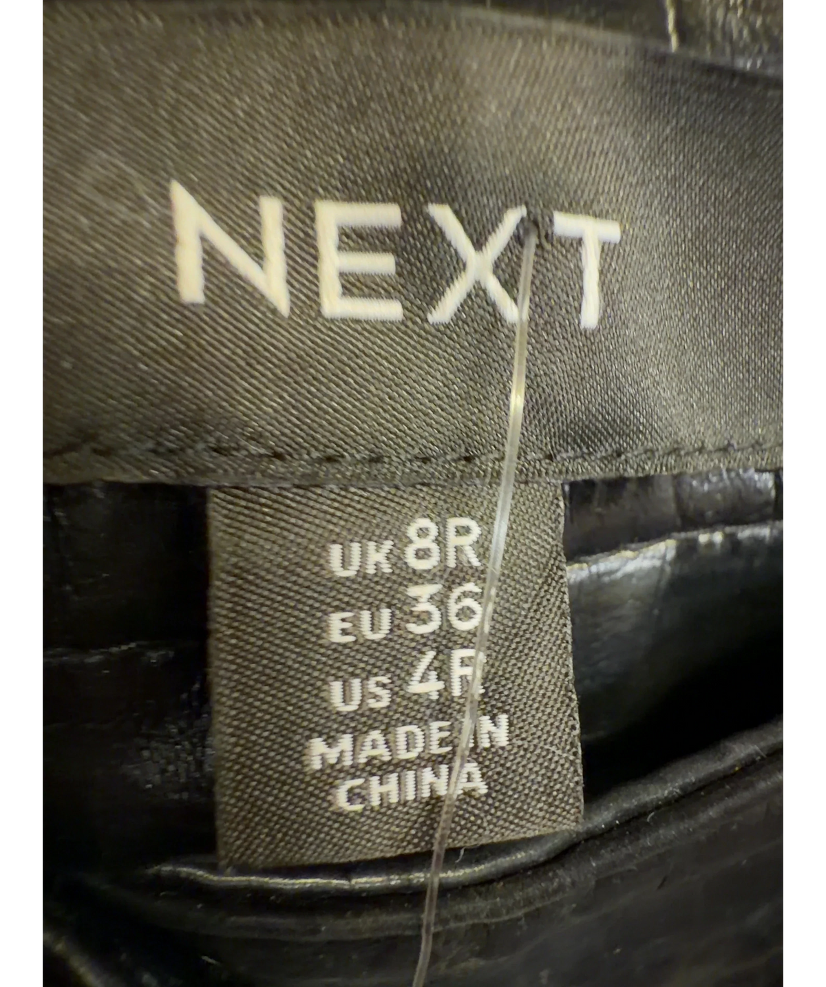 Next Black Colour, size UK 8 — care label