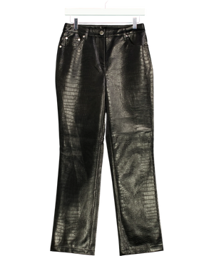 Next Black Crocodile Embossed Trousers UK 8