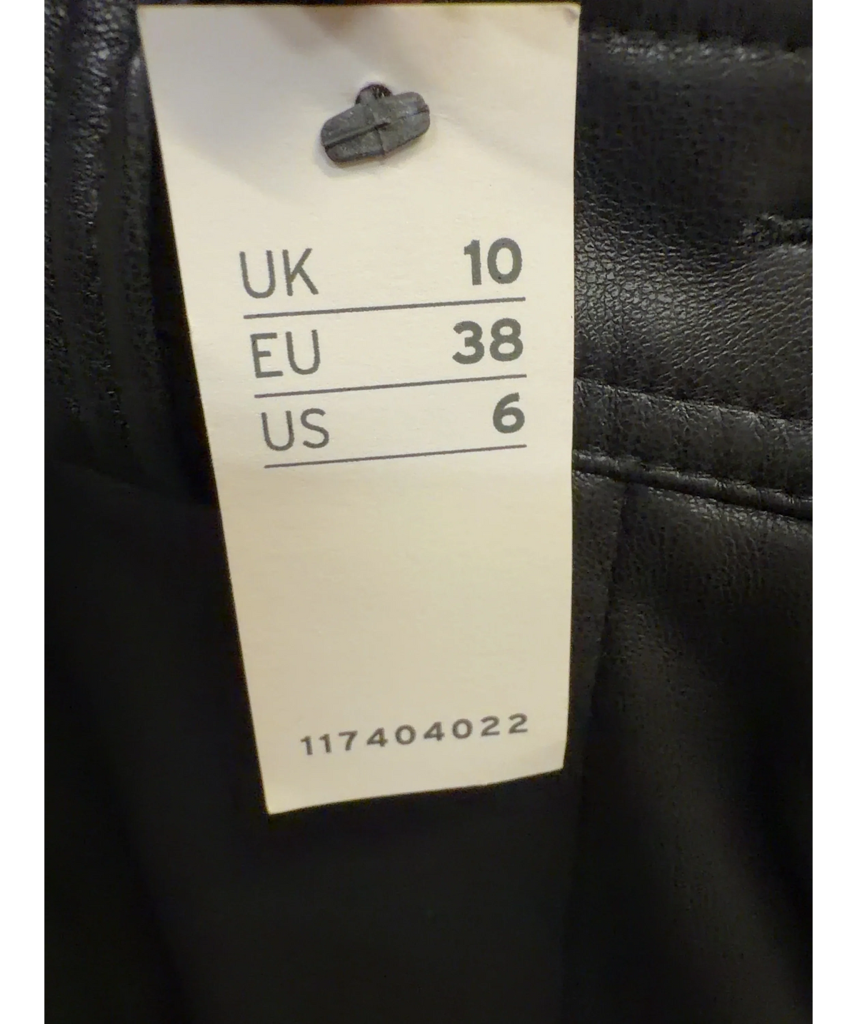 TOPSHOP Black Colour, size UK 10 — care label