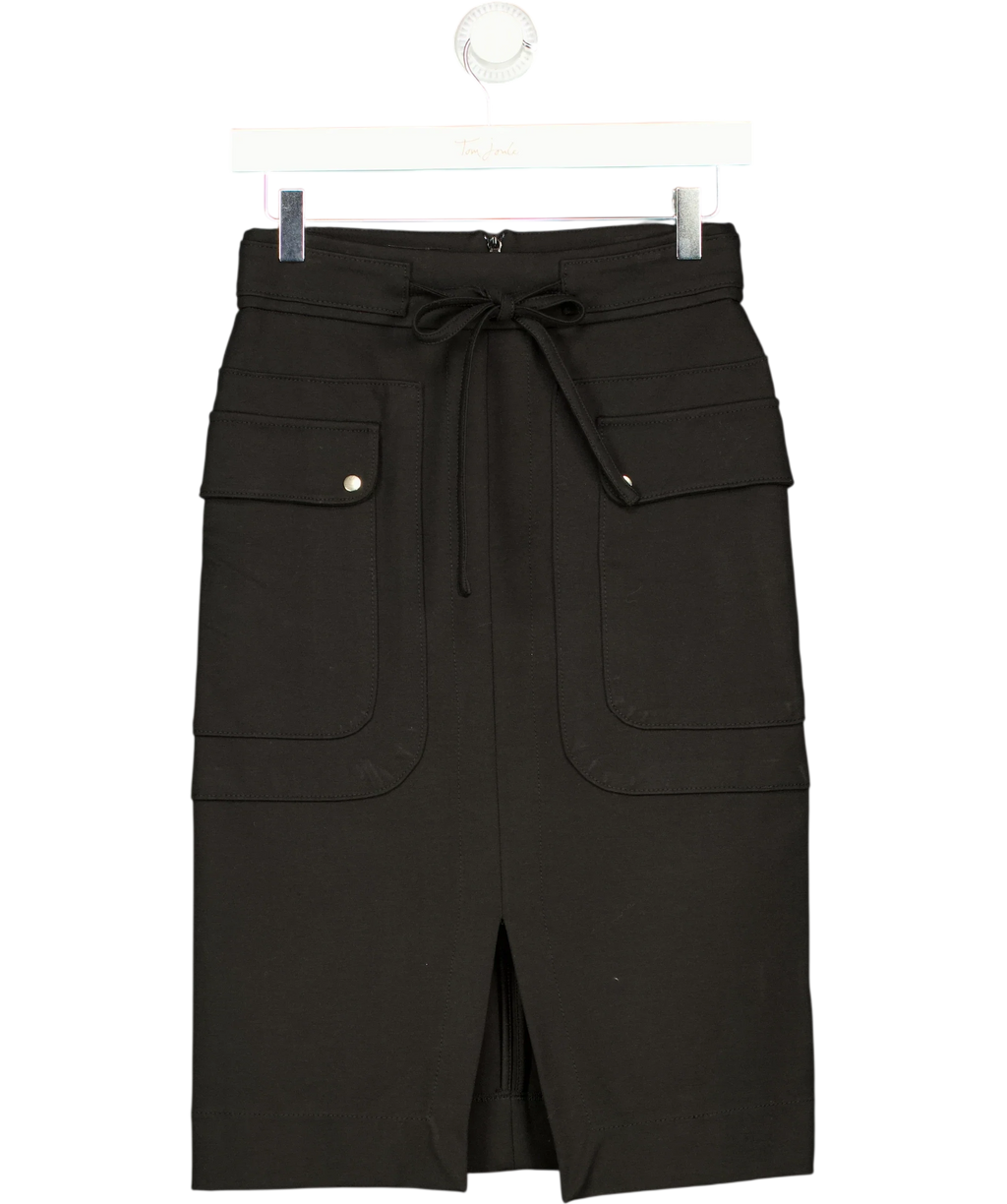 ME + EM Black midi cargo pencil skirt, size UK 6 — front