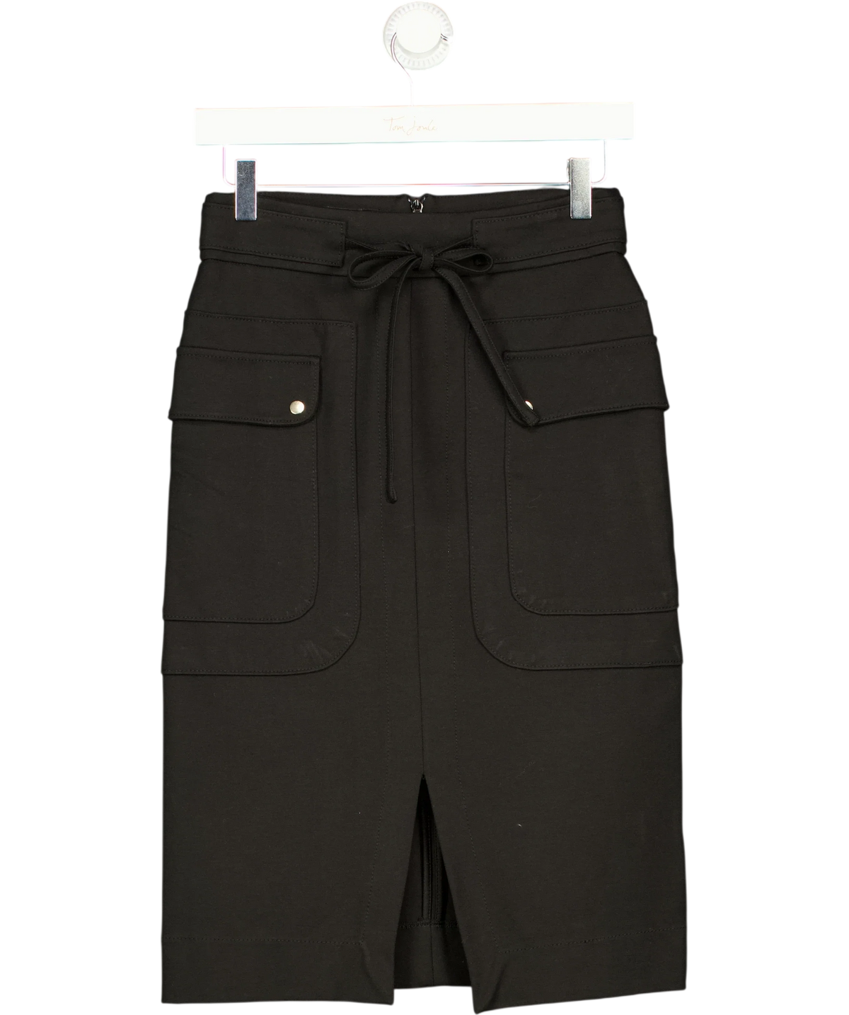 ME + EM Black midi cargo pencil skirt, size UK 6 — front
