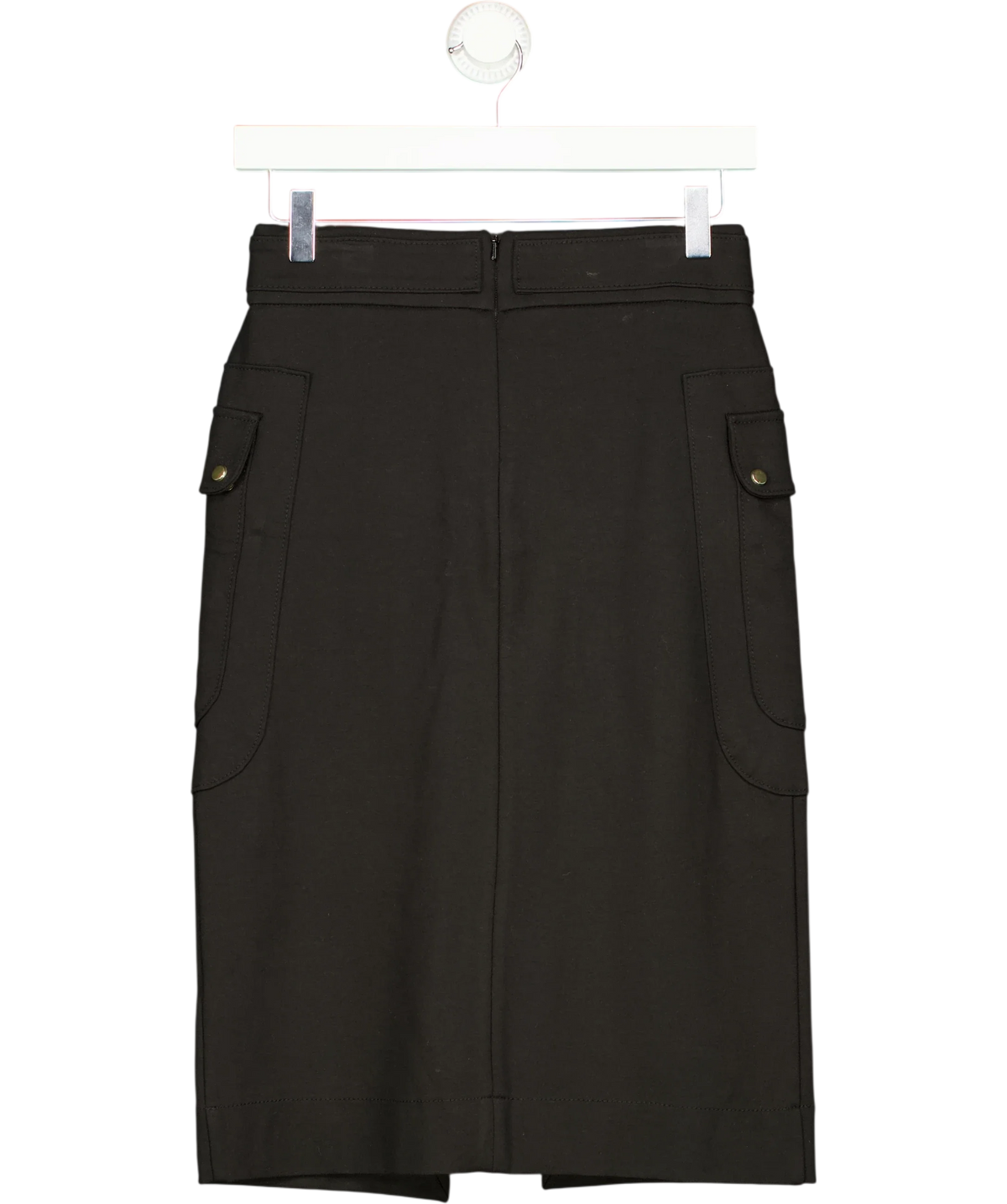 ME + EM Black midi cargo pencil skirt, size UK 6 — back