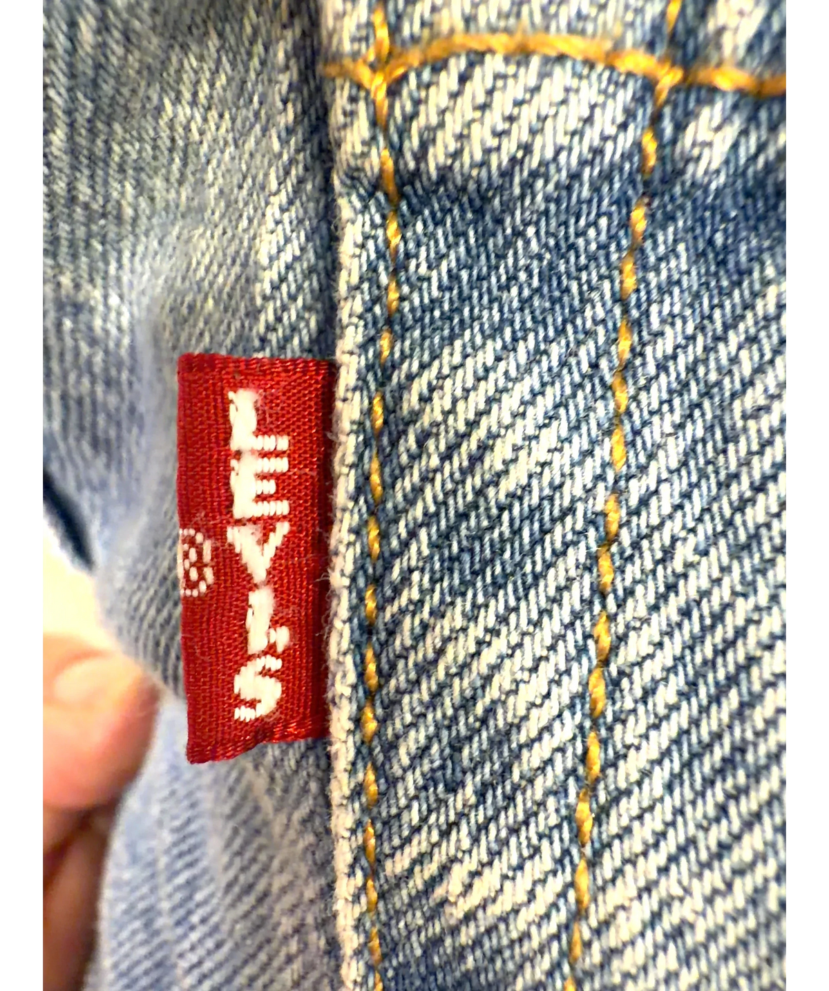 levis light blue 501 Original  Jeans, size W25 — detail
