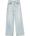 grlfrnd light blue The Brooklyn High Rise Loose Straight Jeans, size W27 — front