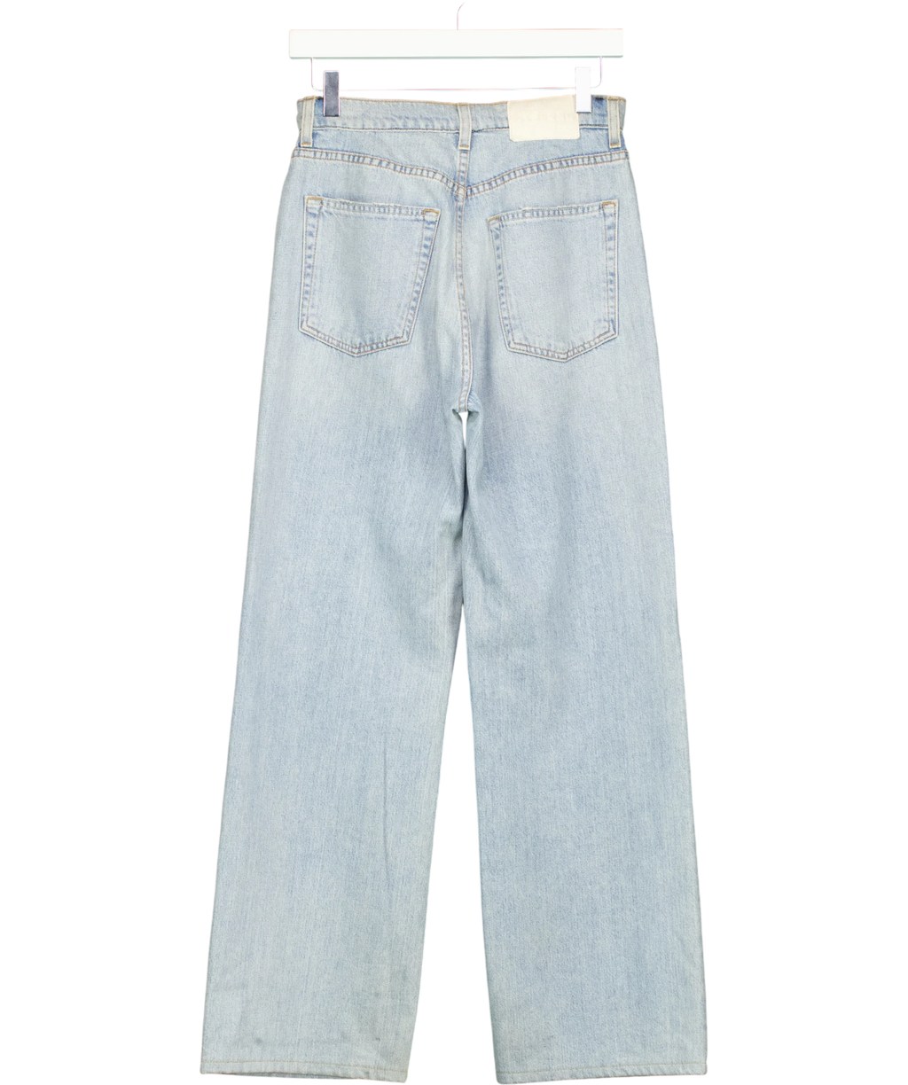 grlfrnd light blue The Brooklyn High Rise Loose Straight Jeans, size W27 — back