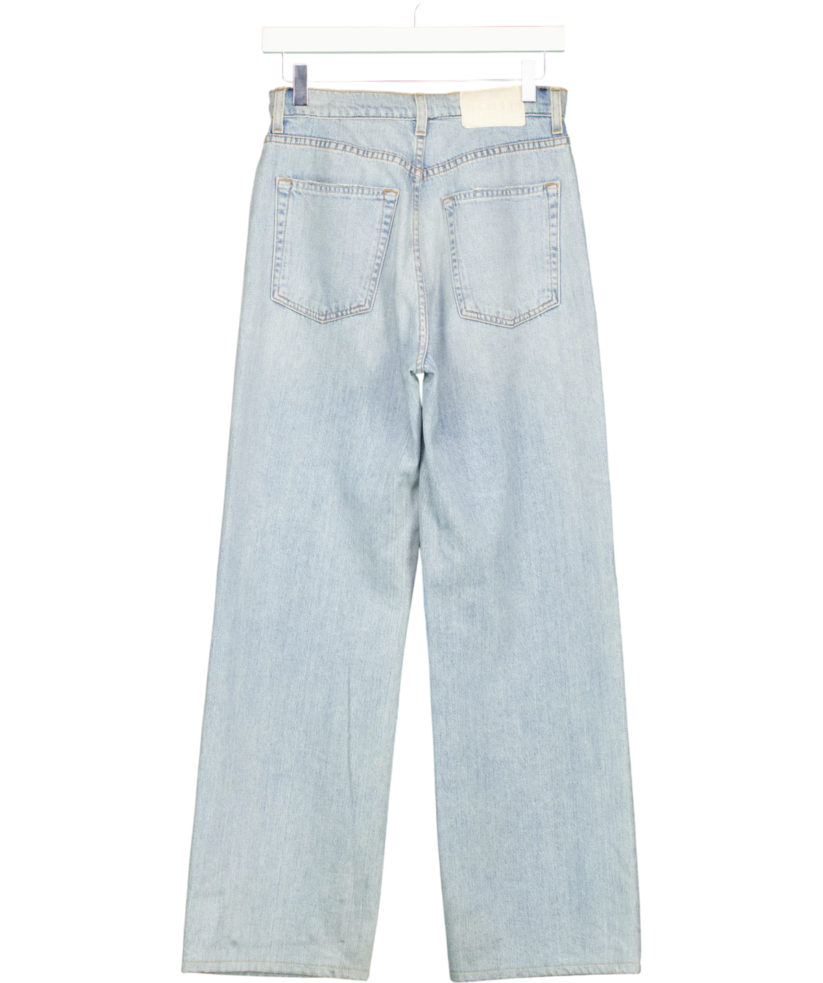 grlfrnd light blue The Brooklyn High Rise Loose Straight Jeans, size W27 — back