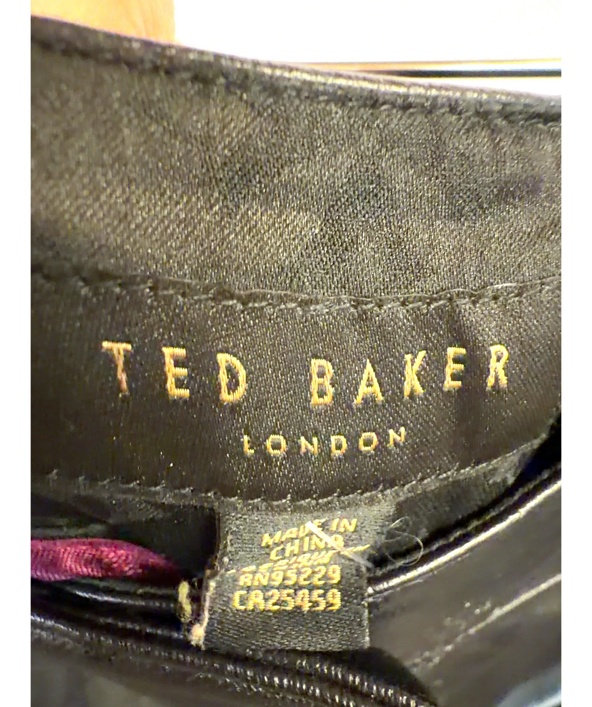 Ted Baker Black trousers, size UK 6 — detail