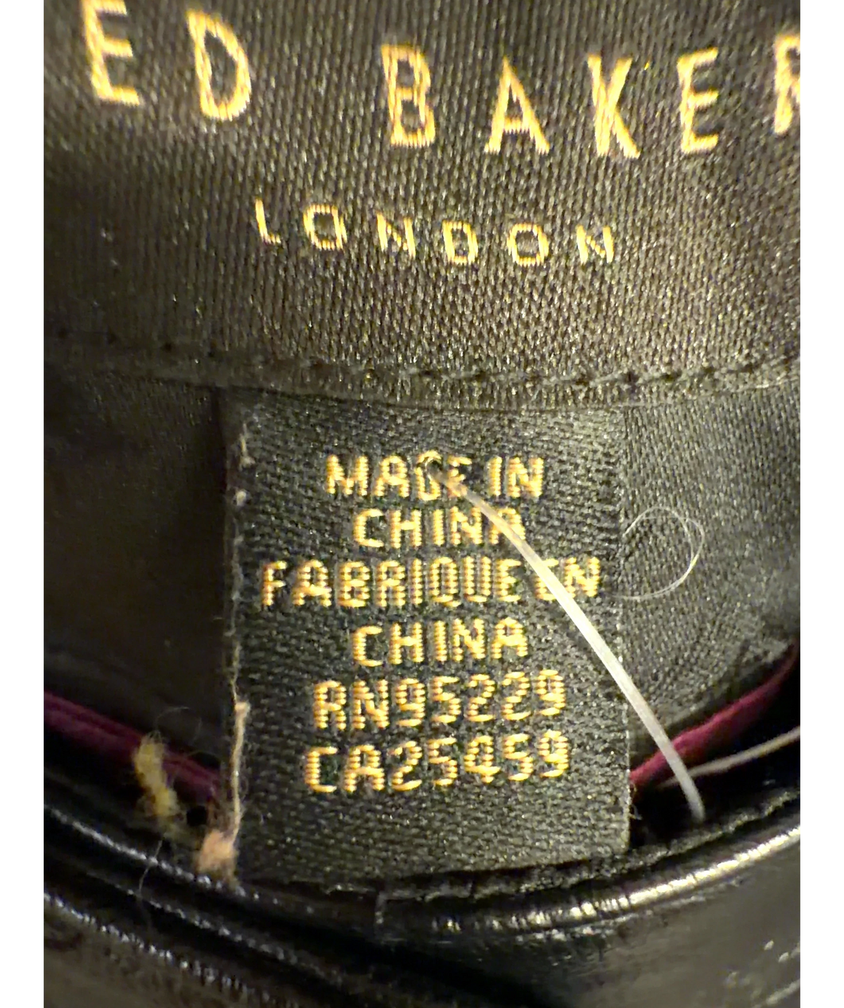 Ted Baker Black trousers, size UK 6 — label