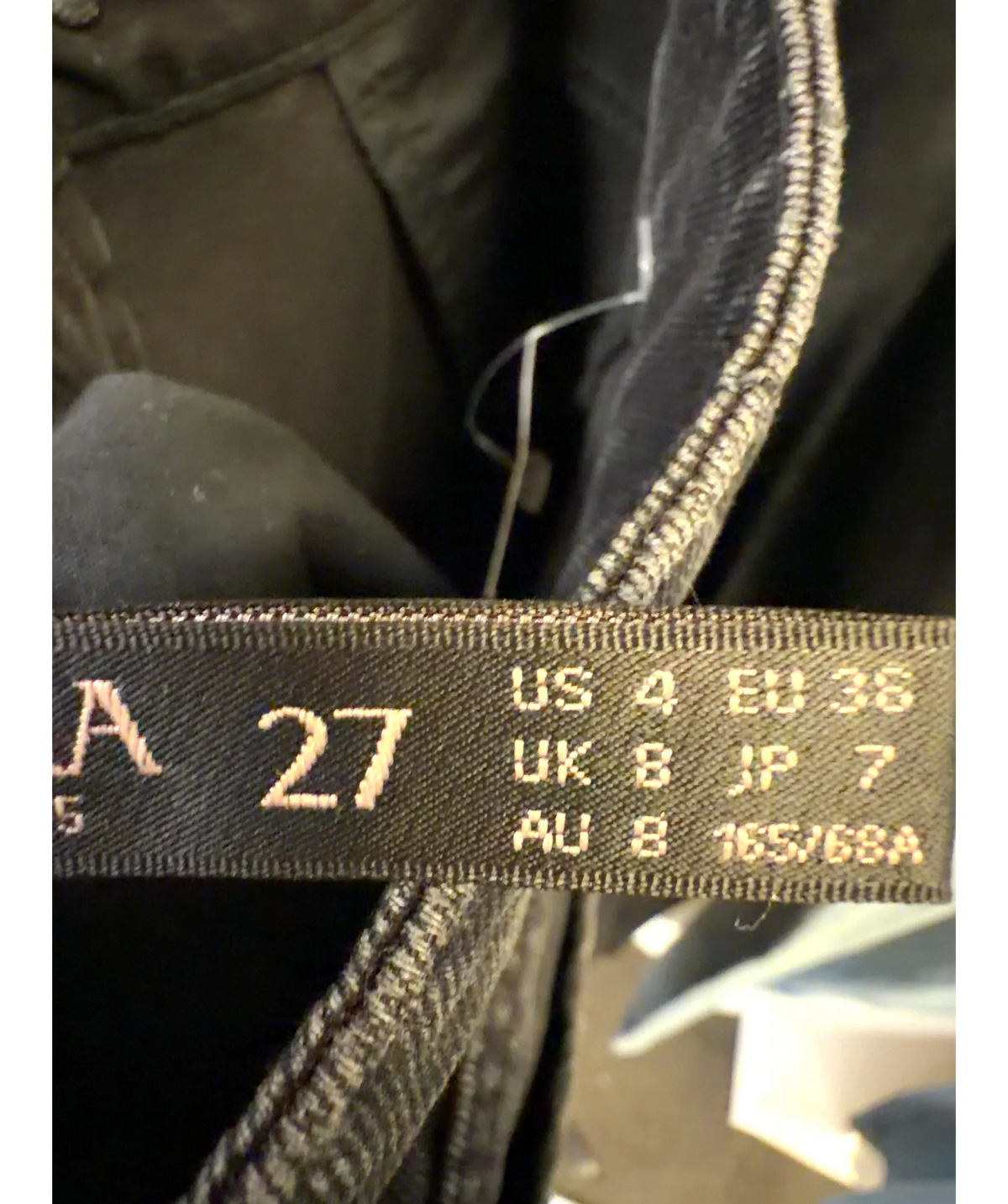 GOELIA Black Colour, size UK 8 — care label