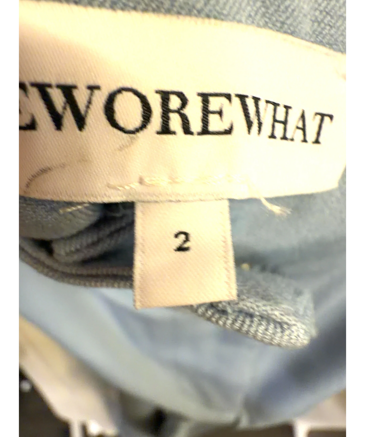 WeWoreWhat light blue Colour, size UK 6 — care label